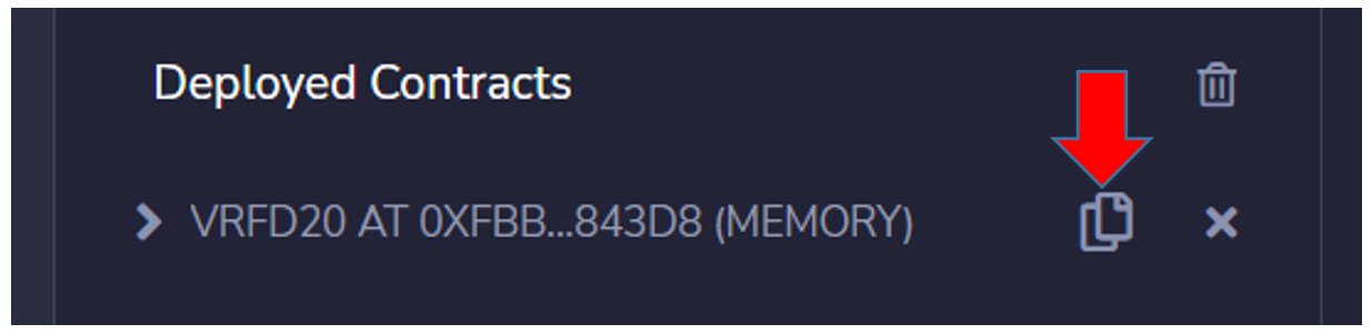 Remix contract address